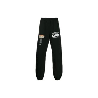 Pantalones de chándal con logo ondulado para hombre, temporada primavera-verano 2020, negros
