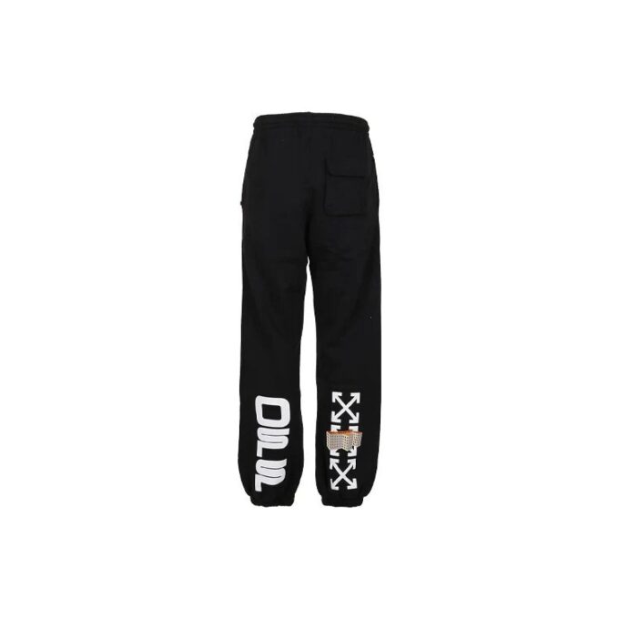 Pantalones de chándal con logo ondulado para hombre, temporada primavera-verano 2020, negros
