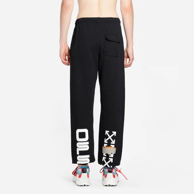 Pantalones de chándal con logo ondulado para hombre, temporada primavera-verano 2020, negros