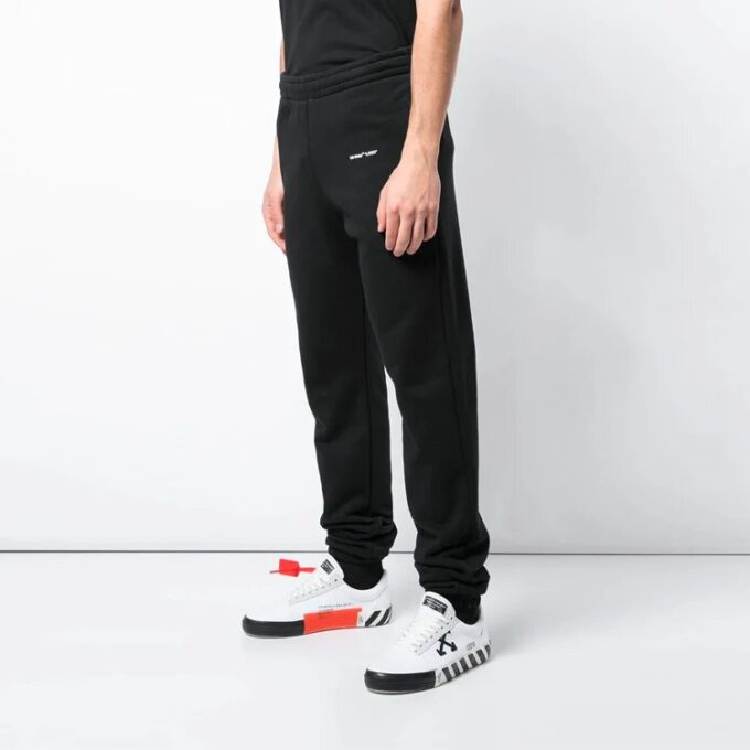 Pantalones de chándal con logotipo de Virgil Abloh para hombre, negros
