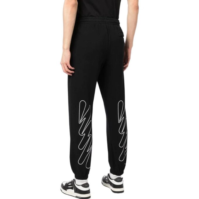 Pantalones de chándal de algodón con estampado de olas