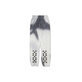 Pantalones de chándal de algodón teñidos a mano para hombre, grises y blancos