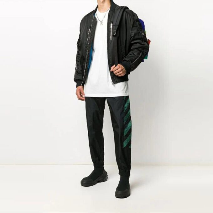 Pantalones de chándal de hombre con rayas diagonales
