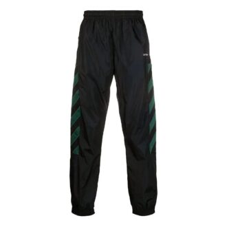 Pantalones de chándal de nailon Diag «Negro//Blanco»
