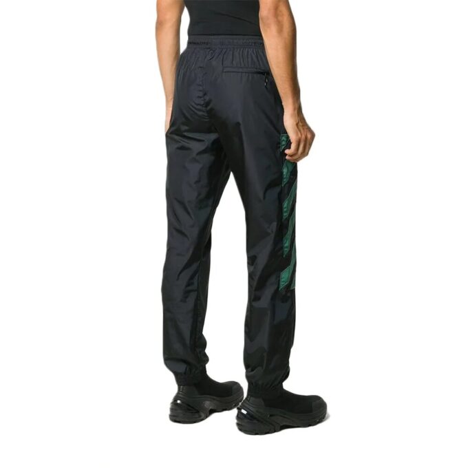 Pantalones de chándal de nailon Diag «Negro//Blanco»