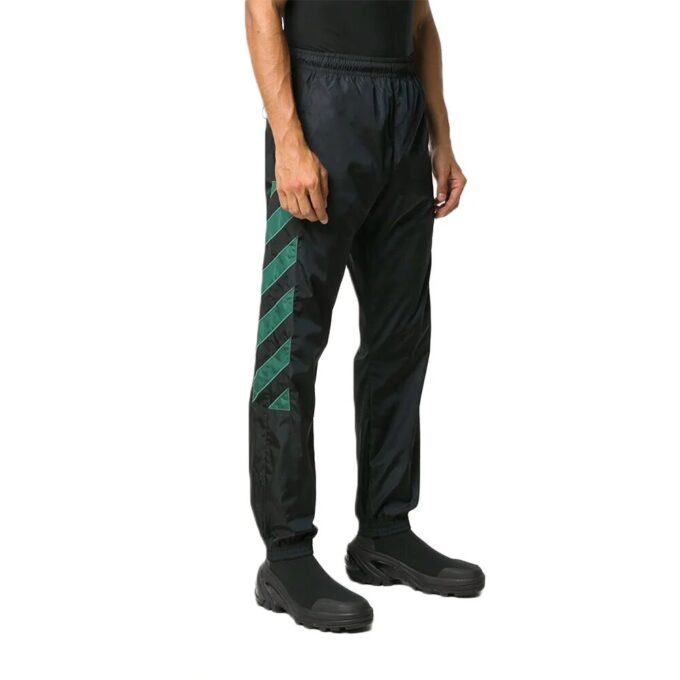 Pantalones de chándal de nailon Diag «Negro//Blanco»