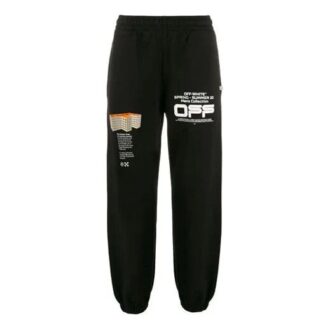 Pantalones de chándal informales de algodón liso con estilo urbano y logotipo 3D de líneas onduladas
