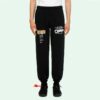 Pantalones de chándal informales de algodón liso con estilo urbano y logotipo 3D de líneas onduladas