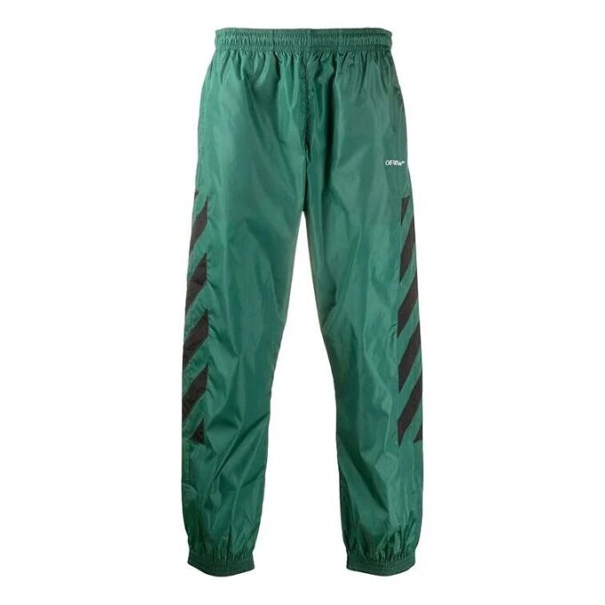 Pantalones de chándal para hombre Fw20 con bordado de rayas diagonales