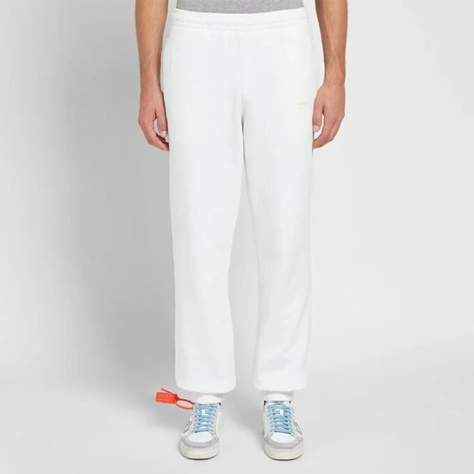 Pantalones de estilo urbano de mezcla de tejidos, lisos, de algodón con logotipo
