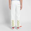 Pantalones de estilo urbano de mezcla de tejidos, lisos, de algodón con logotipo