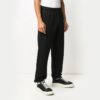 Pantalones de hombre con estampado de rayas diagonales, negros