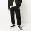 Pantalones de hombre con estampado de rayas diagonales, negros