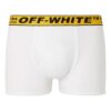Pantalones de tela con logo industrial de la colección primavera-verano 2021, versión de corte ajustado, color blanco