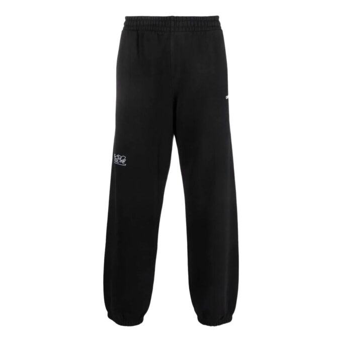 Pantalones deportivos casuales con estampado del logotipo de Arrows, negros