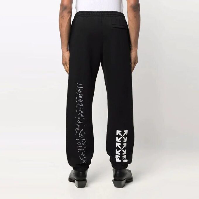 Pantalones deportivos casuales con estampado del logotipo de Arrows, negros