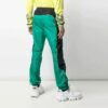 Pantalones deportivos casuales Off-White para hombre de la colección SS21 con raya lateral, corte ajustado, color verde