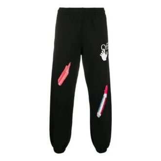 Pantalones deportivos con apliques Pascal Pill para hombre, negros