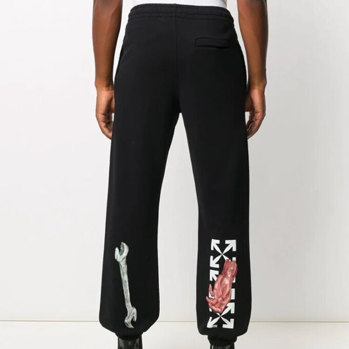 Pantalones deportivos con apliques Pascal Pill para hombre, negros
