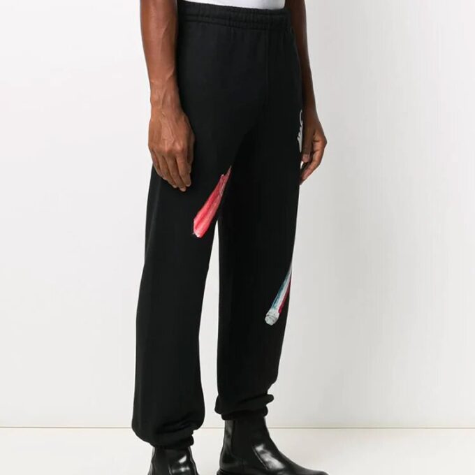 Pantalones deportivos con apliques Pascal Pill para hombre, negros