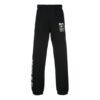 Pantalones deportivos con estampado de letras y diseño de la Mona Lisa, negro