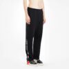 Pantalones deportivos con estampado de letras y diseño de la Mona Lisa, negro