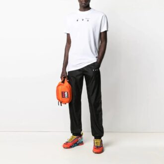 Pantalones deportivos con estampado de logotipo de la colección SS21, versión en negro