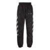 Pantalones deportivos con estampado de rayas laterales SS21, negros