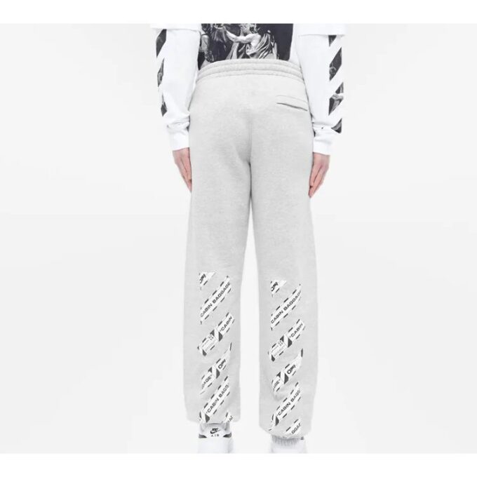 Pantalones deportivos con estampado y cinturilla de goma, versión estándar, gris