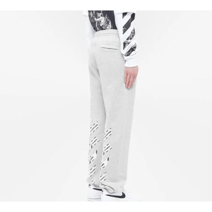 Pantalones deportivos con estampado y cinturilla de goma, versión estándar, gris