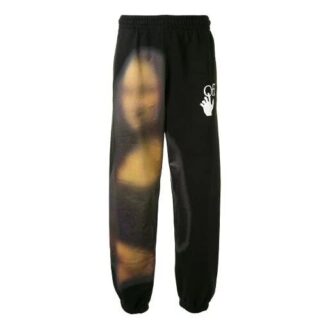 Pantalones deportivos con logotipo de Mona Lisa para hombre, negros