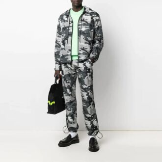Pantalones deportivos de cintura media con estampado, versión estándar, camuflaje, colección primavera-verano 2021