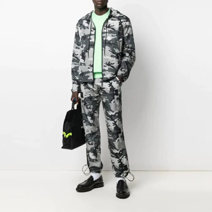 Pantalones deportivos de cintura media con estampado, versión estándar, camuflaje, colección primavera-verano 2021