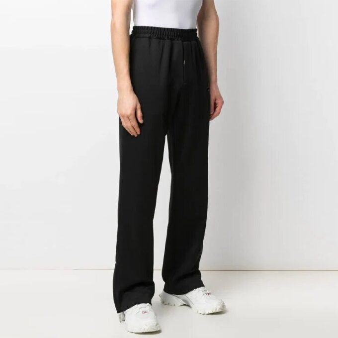 Pantalones deportivos informales con logotipo bordado de la colección primavera-verano 2021, versión en negro
