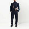 Pantalones deportivos informales para hombre Off-White de la colección SS22 con estampado de rayas y logotipo, azul marino
