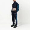 Pantalones deportivos informales para hombre Off-White de la colección SS22 con estampado de rayas y logotipo, azul marino
