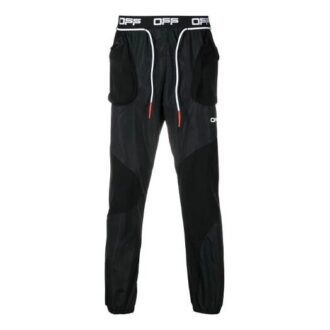 Pantalones deportivos largos ajustados con cordón y estampado de Arrows, color negro