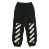 Pantalones deportivos negros con rayas y correa de goma en negro y dorado