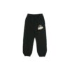 Pantalones deportivos negros con rayas y correa de goma en negro y dorado