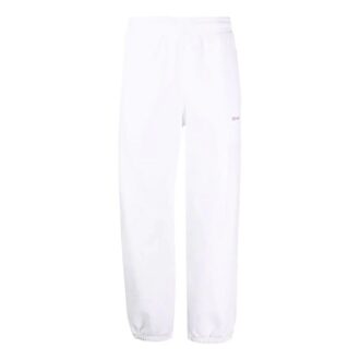 Pantalones deportivos Off-White para hombre, colección primavera-verano 2022, de color liso con estampado de flechas, corte holgado, color blanco Pantalones deportivos Off-White para hombre, colección primavera-verano 2022, de color liso con estampado de flechas, corte holgado, color blanco
