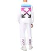 Pantalones deportivos Off-White para hombre, colección primavera-verano 2022, de color liso con estampado de flechas, corte holgado, color blanco