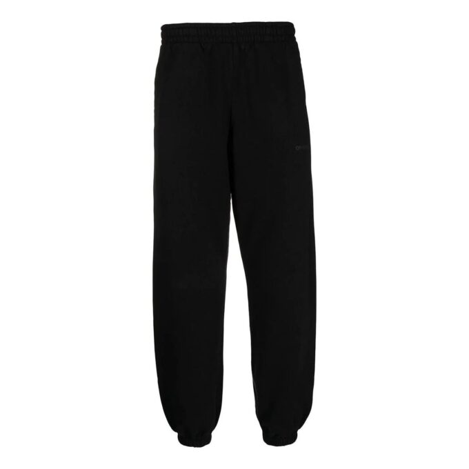 Pantalones deportivos Off-White para hombre de la colección primavera-verano 2022 con estampado del logotipo en la espalda, negros