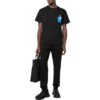 Pantalones deportivos Off-White para hombre de punto liso de tejido plano, con pies integrados, negros