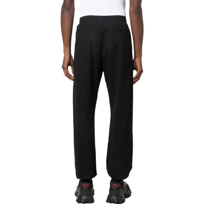 Pantalones deportivos Off-White para hombre de punto liso de tejido plano, con pies integrados, negros