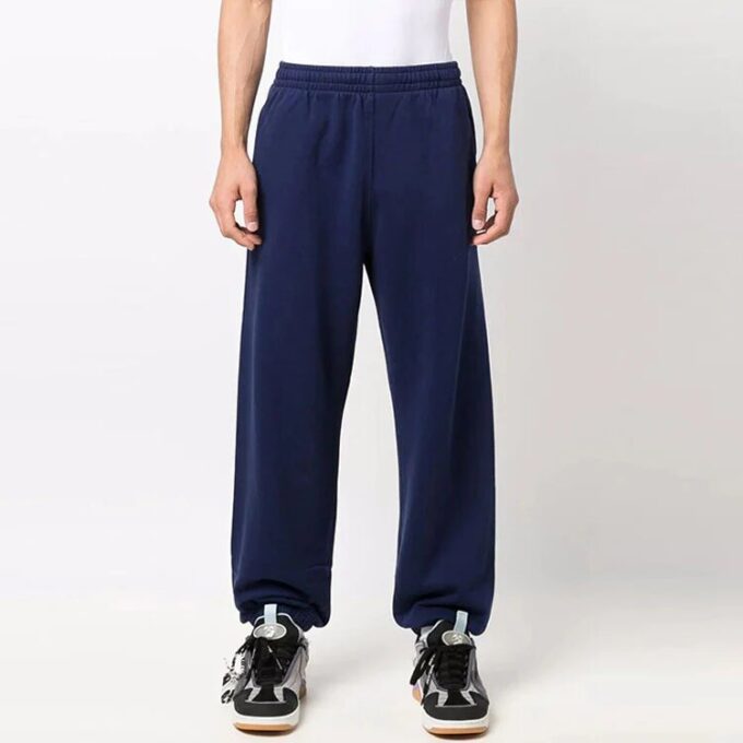 Pantalones deportivos/pantalones/joggers de hombre Off-White con estampado de Arrows, color liso, corte holgado, azul marino