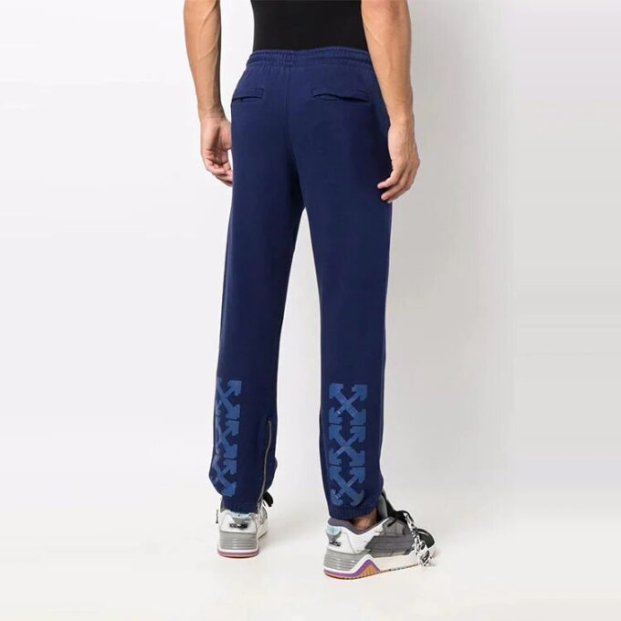 Pantalones deportivos/pantalones/joggers de hombre Off-White con estampado de Arrows y color liso, azul