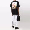 Pantalones deportivos/pantalones/joggers de hombre Off-White FW21 con estampado de Arrows, color liso, corte holgado, blancos