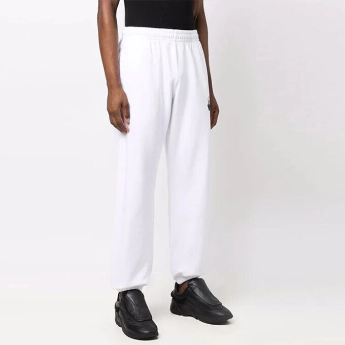Pantalones deportivos/pantalones/joggers de hombre Off-White FW21 con estampado de Arrows, color liso, corte holgado, blancos
