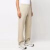 Pantalones deportivos/pantalones/joggers de hombre Off-White FW22 de sarga con estampado, corte holgado, color beige
