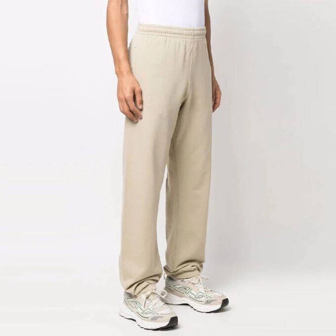 Pantalones deportivos/pantalones/joggers de hombre Off-White FW22 de sarga con estampado, corte holgado, color beige